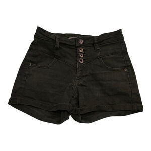 Lovesick Juniors Size 1 Black Denim High Waist Shorts